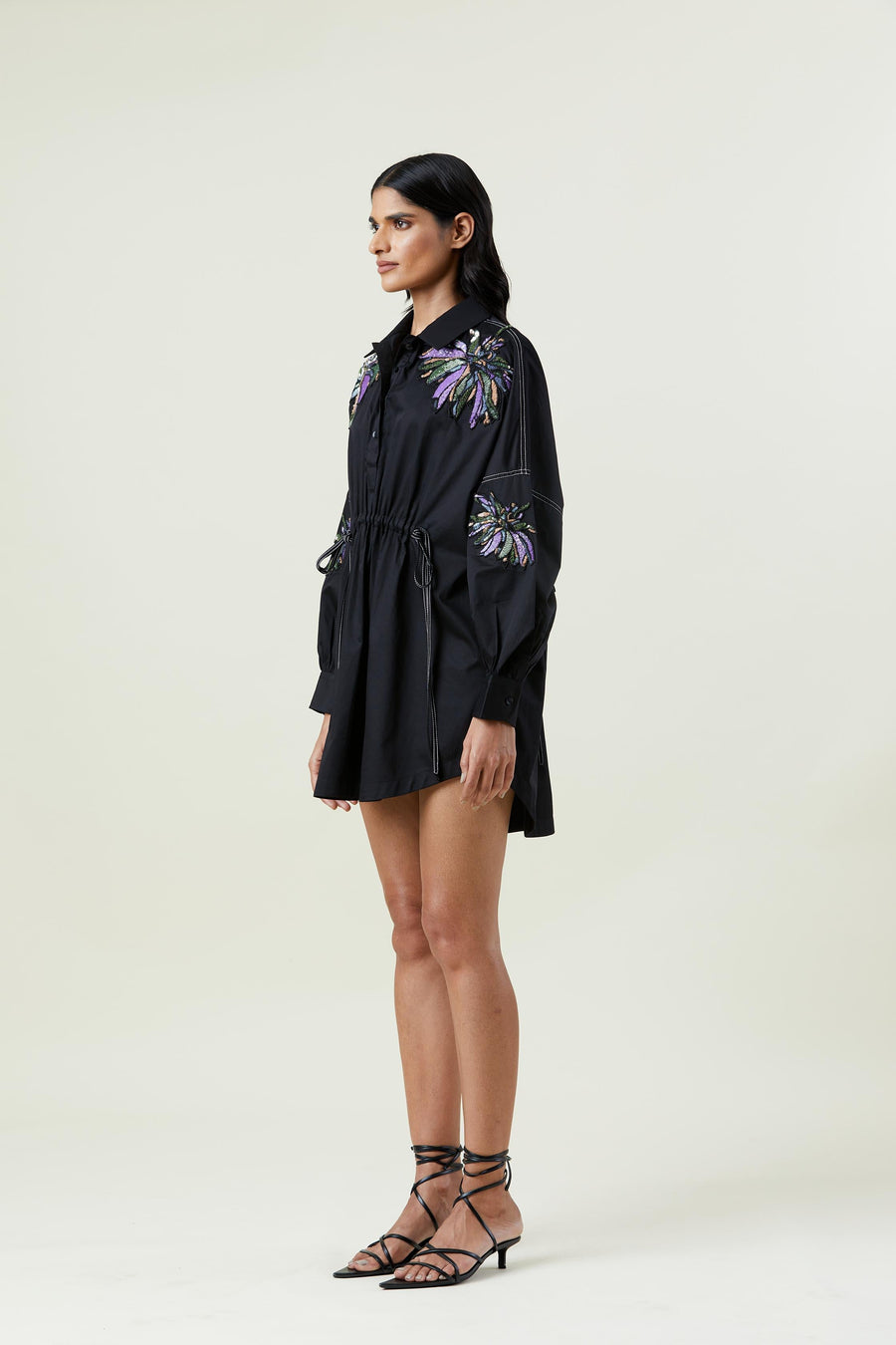 'ELESTRIA' EMBELLISHED SHIRT DRESS - Kanika Goyal Label