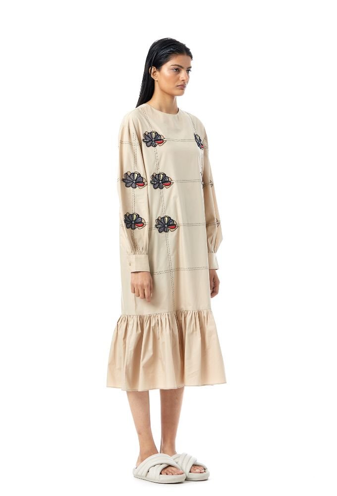'Elysia' Embellished Ruffle Dress - Kanika Goyal Label