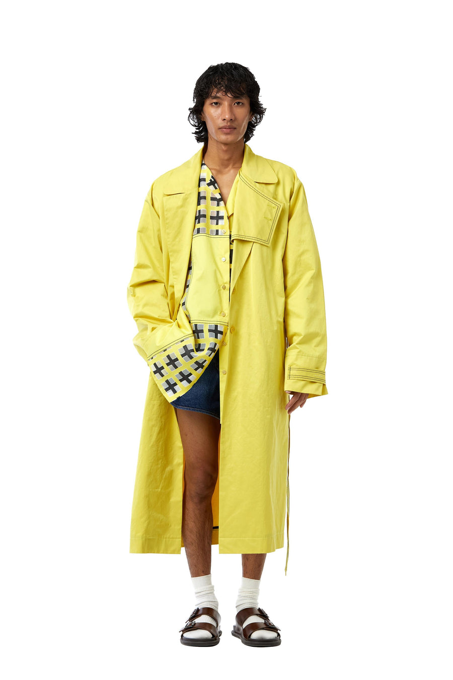 Full sleeves yellow trench - Kanika Goyal Label