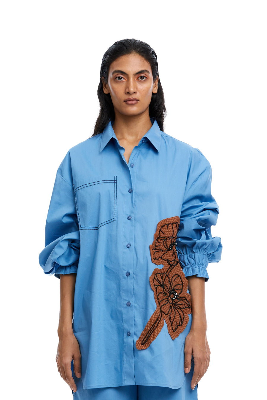 'Heather' Appliqué Shirt - Kanika Goyal Label