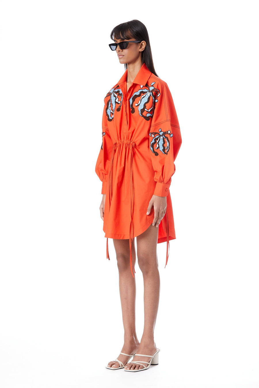 'Iris' Hand-Embellished Shirt Dress - Kanika Goyal Label