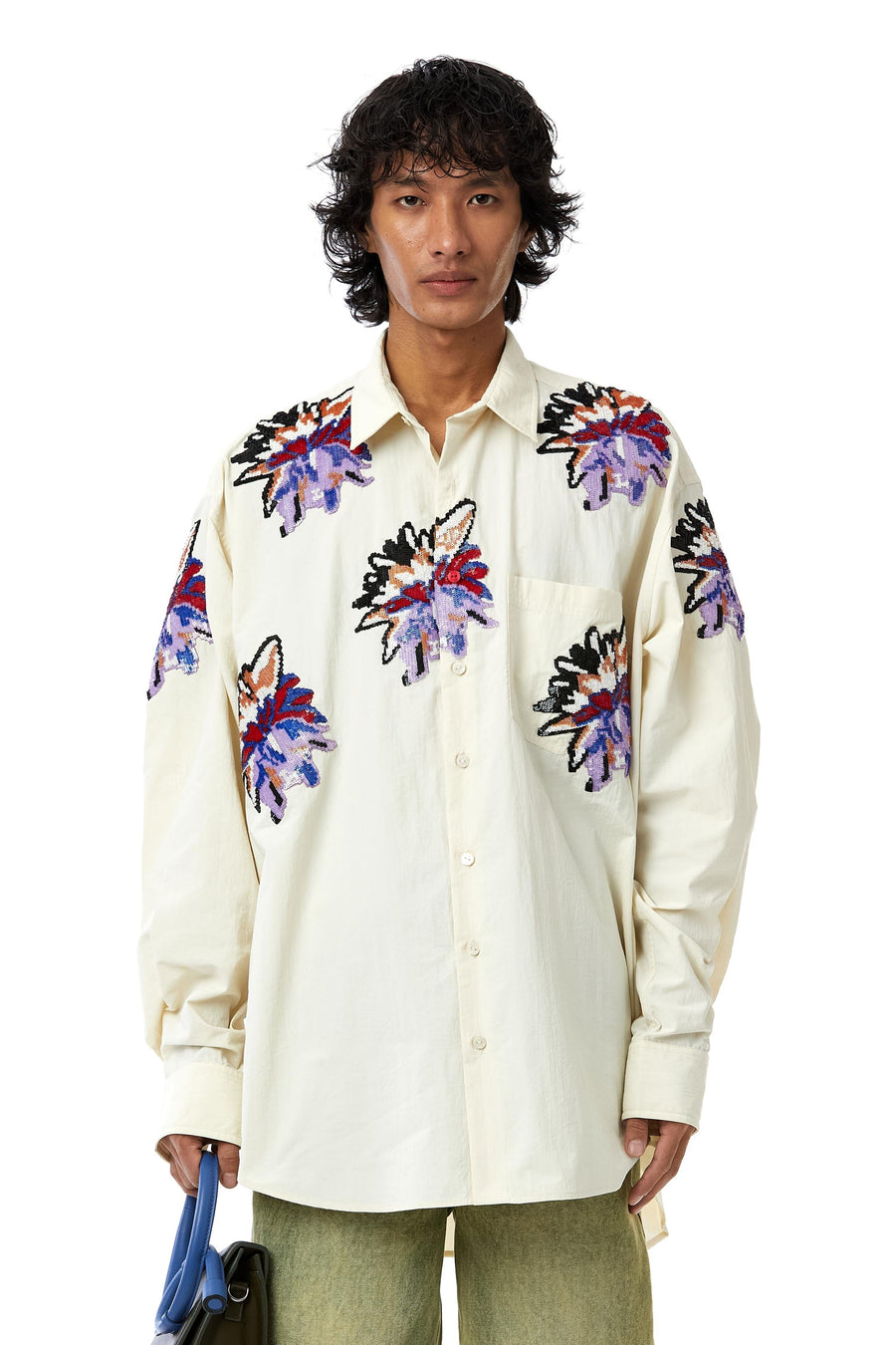 Pointed pixel flower shirt - Kanika Goyal Label
