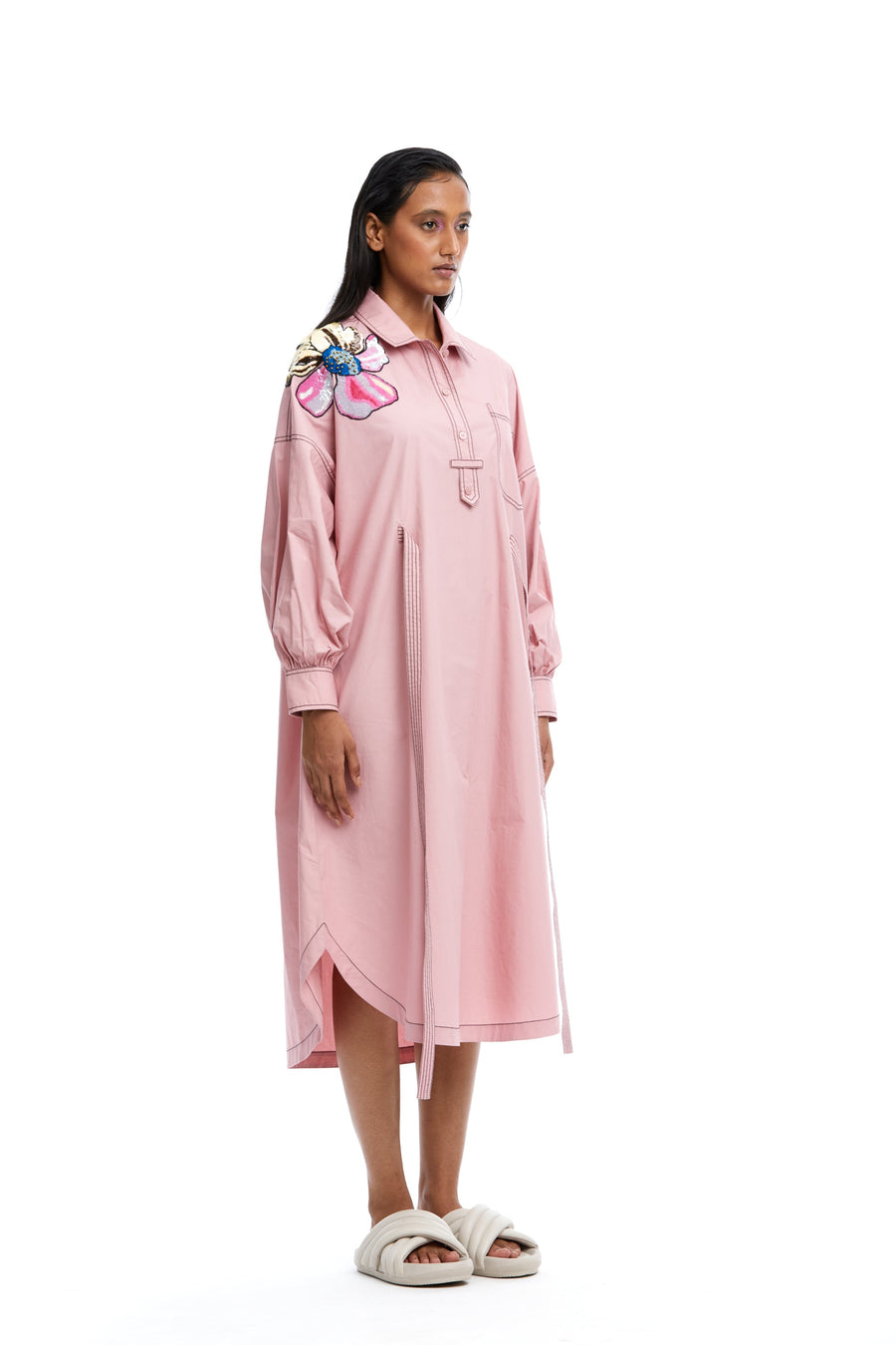 'Talia' Embellished Front Tie Dress - Kanika Goyal Label