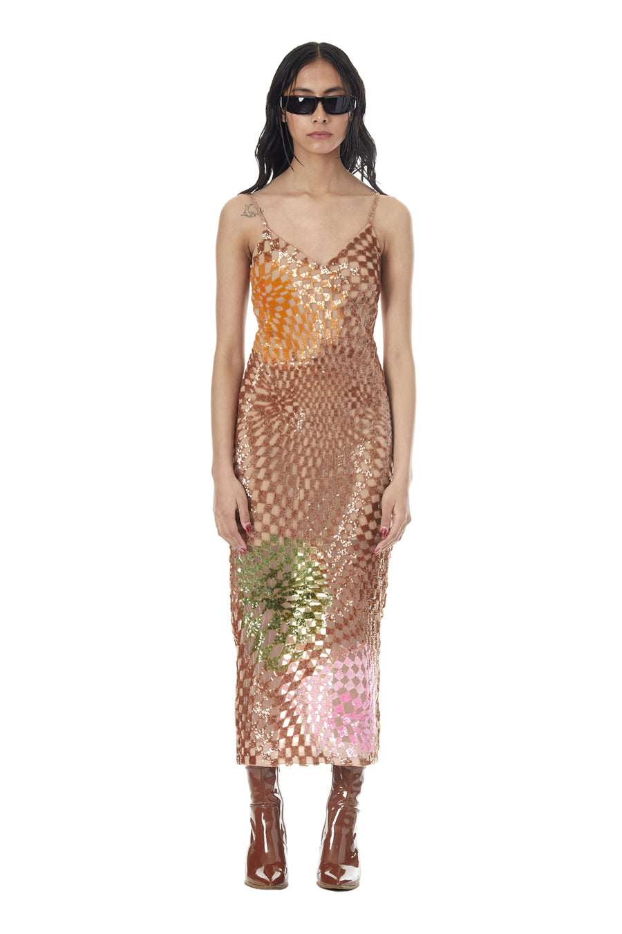 'Warped Matter' Embellished Sheath Dress - Kanika Goyal Label